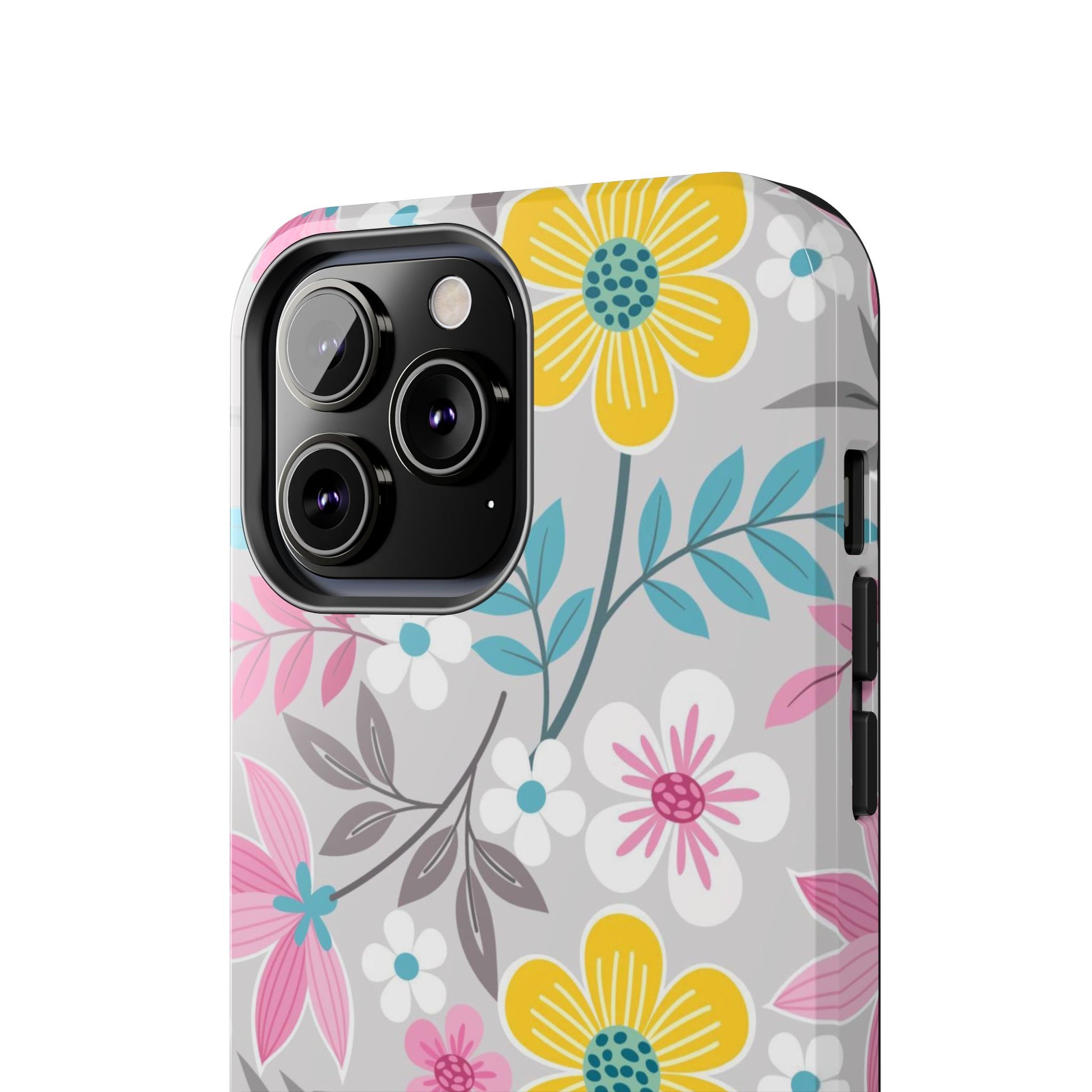 Colorful flowers and leaf Tough Phone Cases