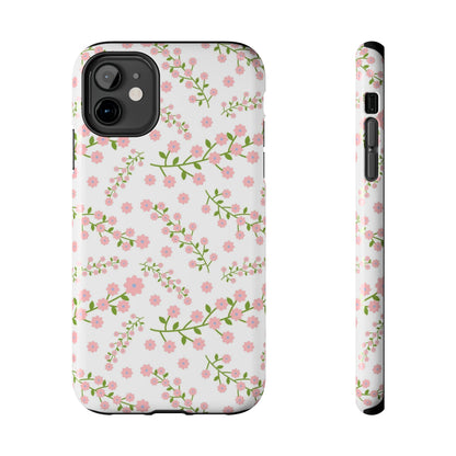 Seamless pattern green branches with blooming Tough Phone Cases iPhone 11