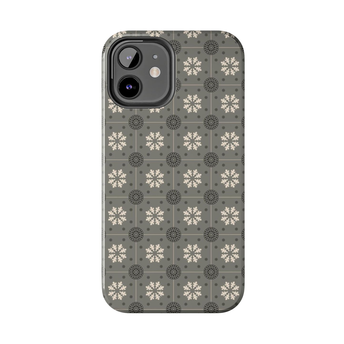 Grey Mosaic Pattern Tough Phone Cases