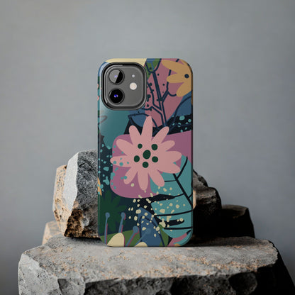 Contemporary collage design Tough Phone Cases