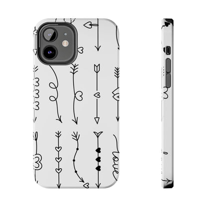 Set of cute doodle arrows for Valentine's Day Tough Phone Cases iPhone 12