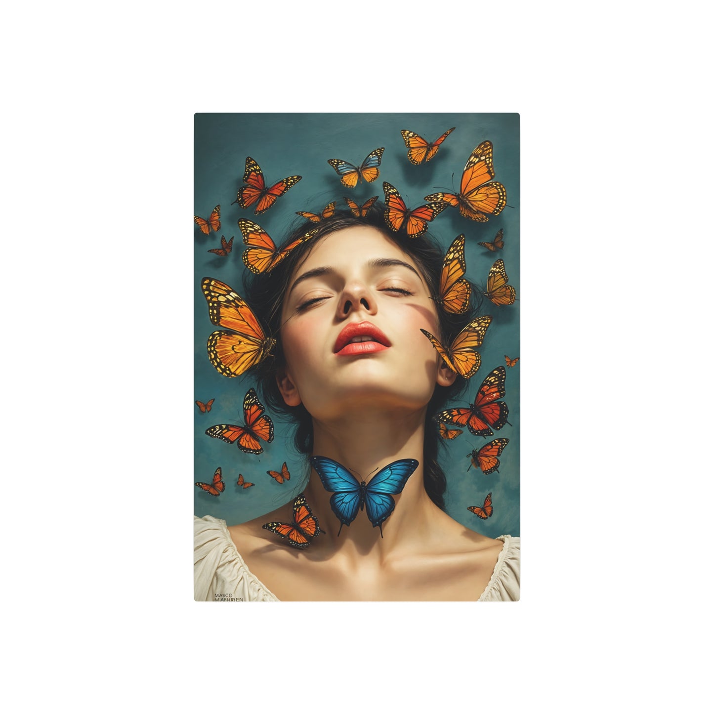 Enchanting Butterfly Artwork: A Dance of Color and Emotion Metal Art Sign