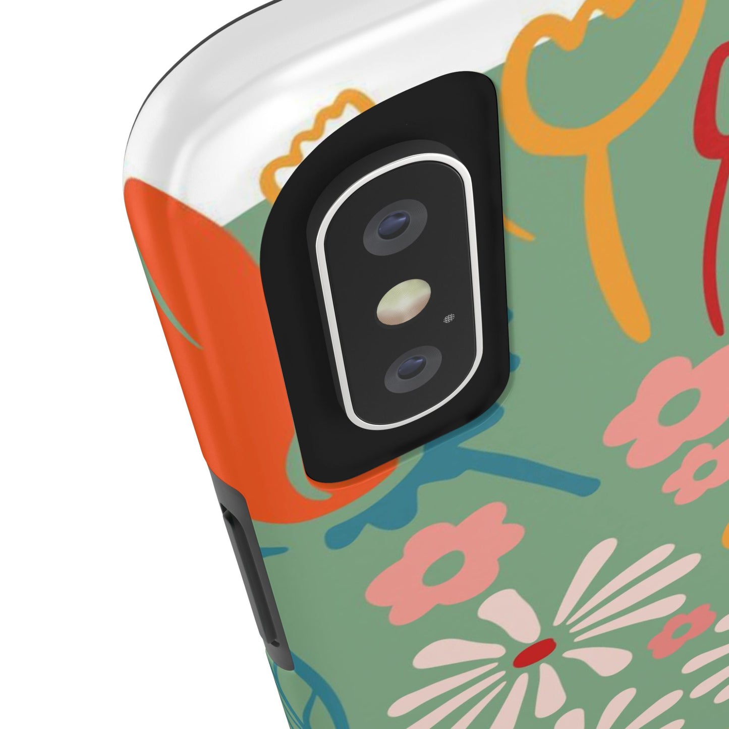 flowers in trendy retro Tough Phone Cases