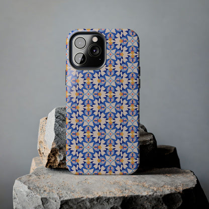 Floral Tile Pattern Tough Phone Cases