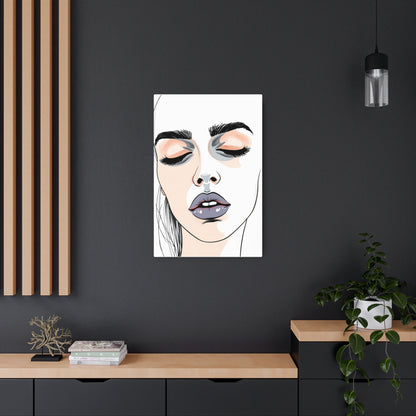 Whispers of Elegance: A Portrait of Modern Beauty Metal Art Sign