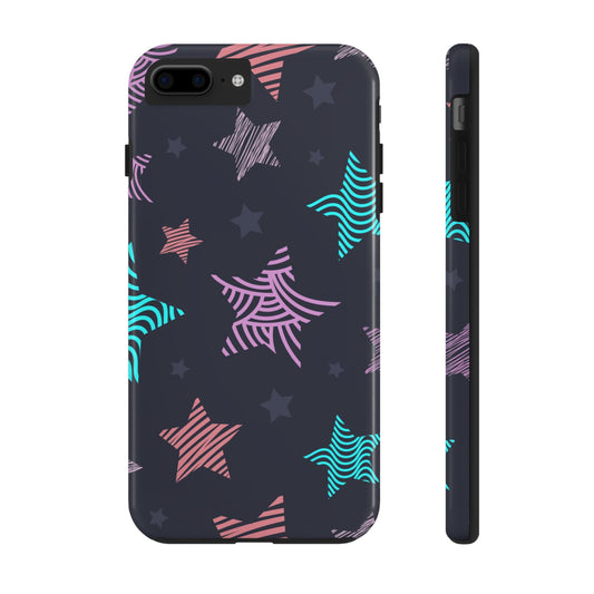 Hand Drawn Seamless Pattern Stars Tough Phone Cases iPhone 7 Plus, iPhone 8 Plus