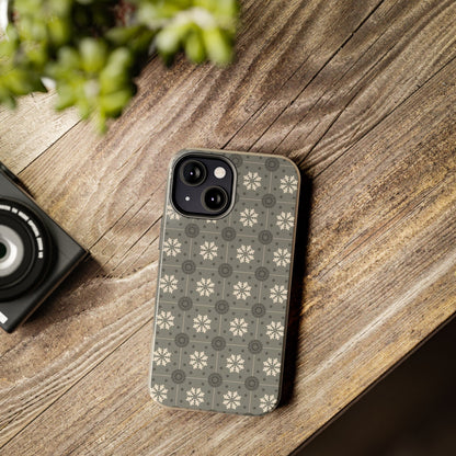 Grey Mosaic Pattern Tough Phone Cases