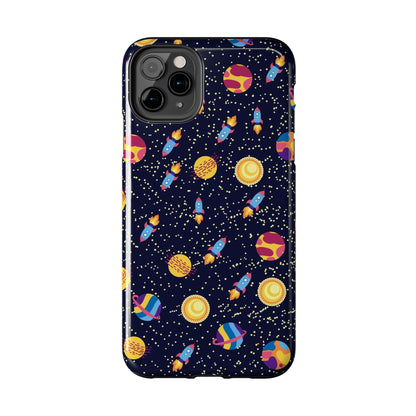 Seamless space pattern. Planets, rockets Tough Phone Cases