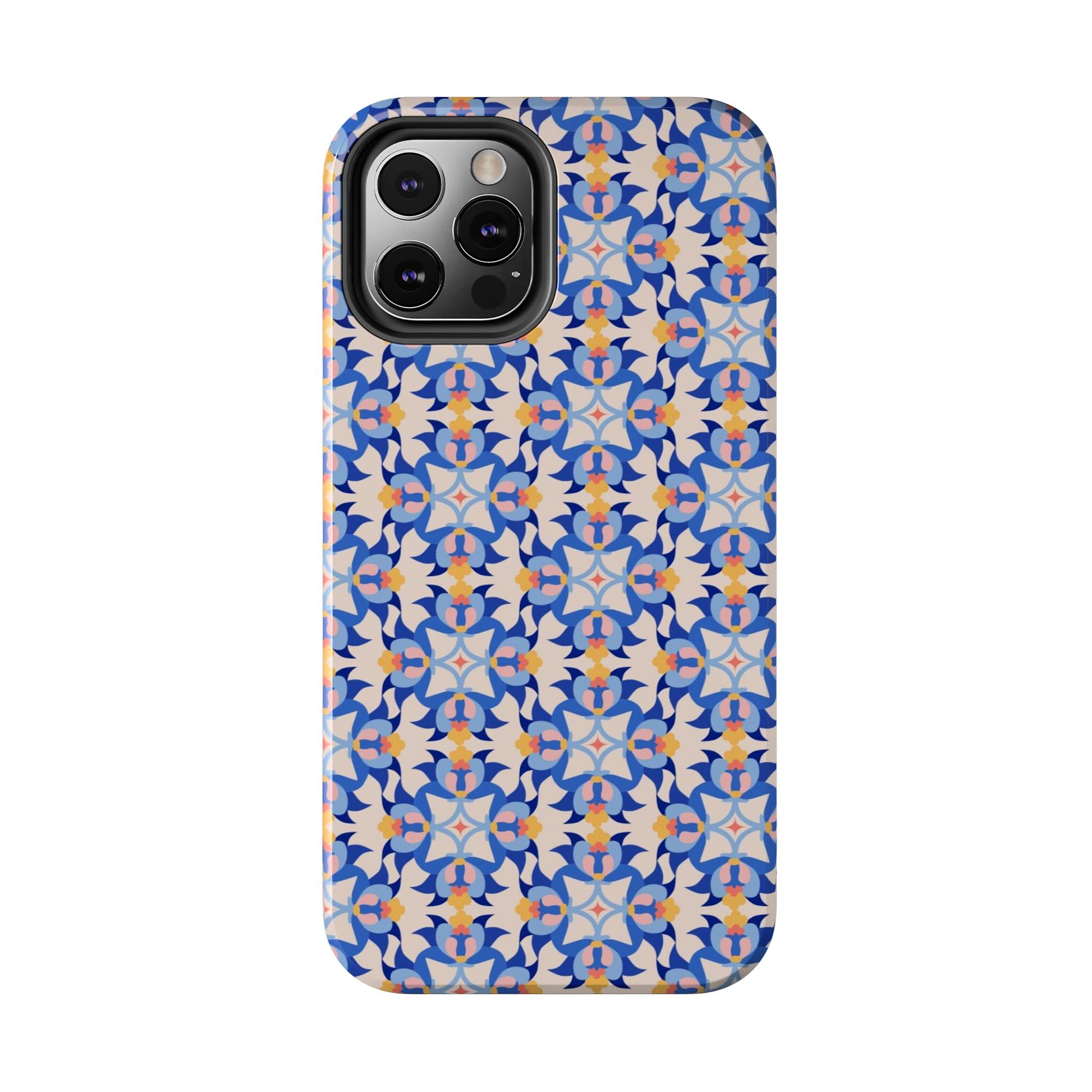 Floral Tile Pattern Tough Phone Cases