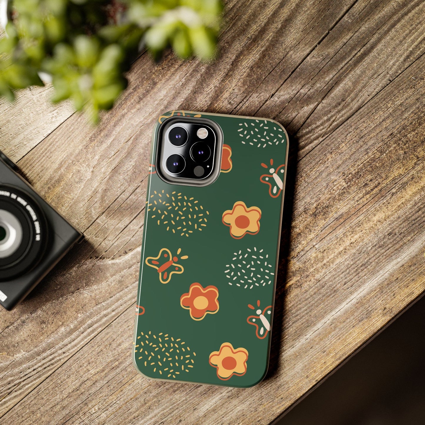 Seamless pattern with flowers and butterflies Tough Phone Cases