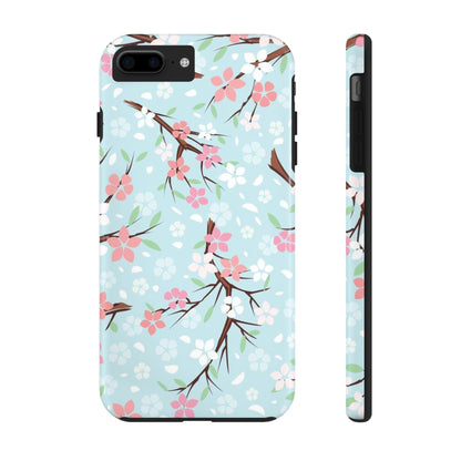 Cute Cherry Blossom Seamless Pattern Tough Phone Cases iPhone 7 Plus, iPhone 8 Plus