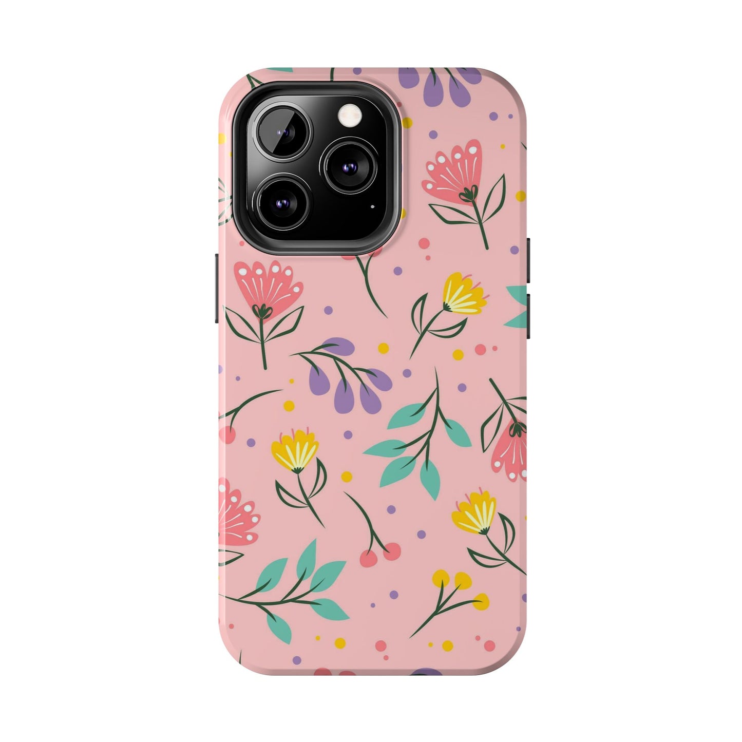 beautiful seamless handrawn floral Tough Phone Cases