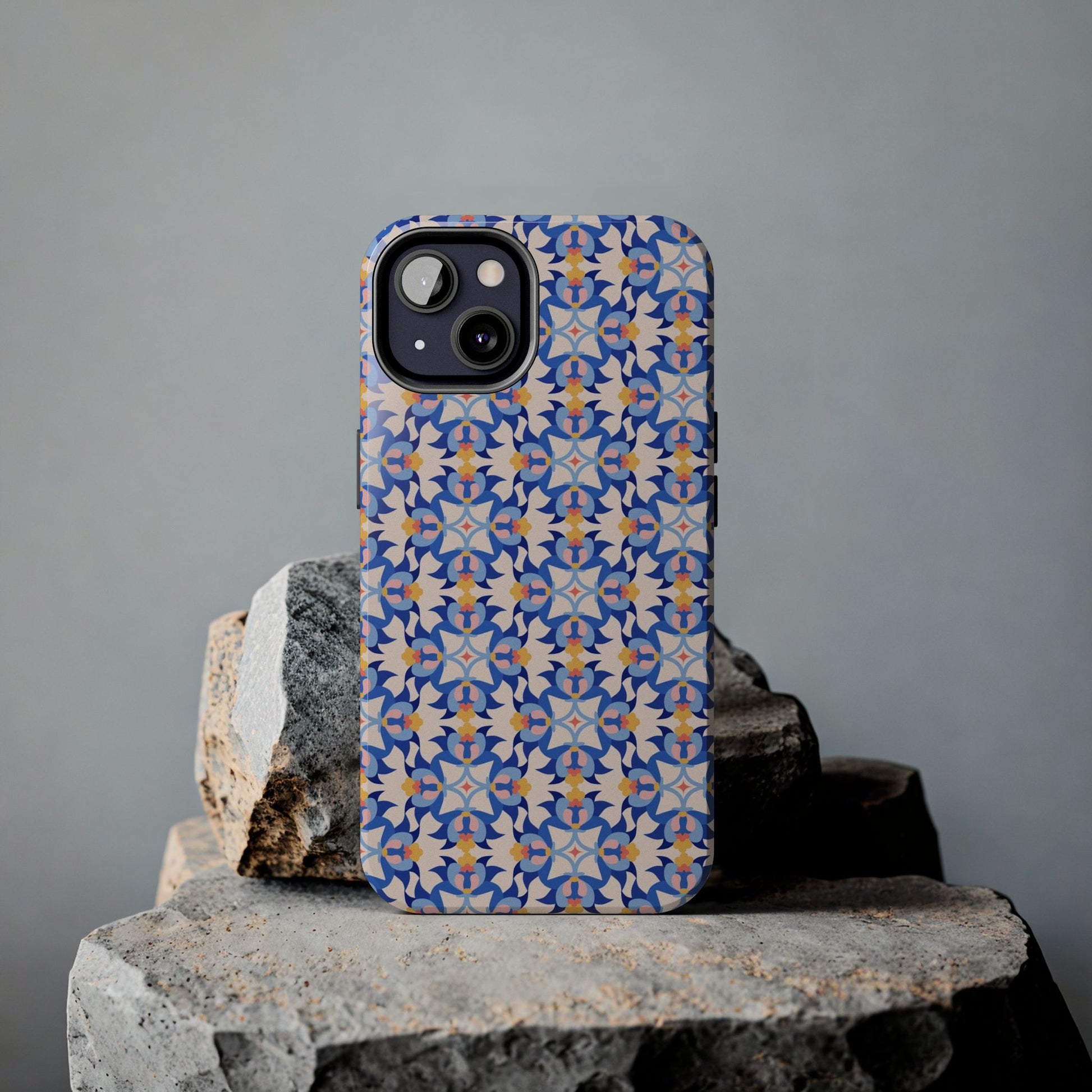 Floral Tile Pattern Tough Phone Cases