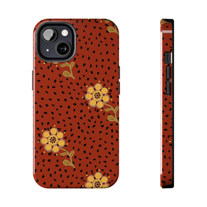 Abstract ethnic flower seamless pattern Tough Phone Cases iPhone 13