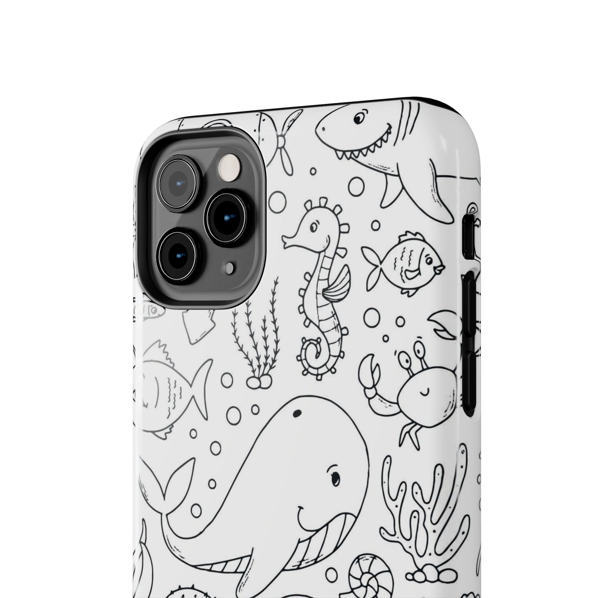 monochrome seamless pattern Tough Phone Cases