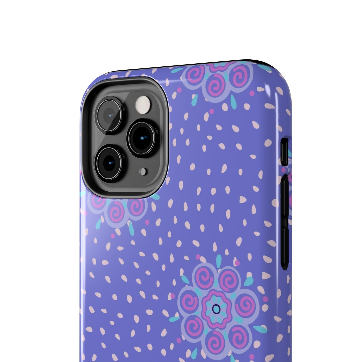 Abstract ethnic bud flower seamless pattern Tough Phone Cases