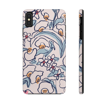 hand-drawn flower sketch Tough Phone Cases iPhone XS MAX