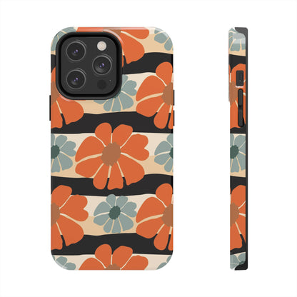 Retro groovy flowers seamless pattern Tough Phone Cases iPhone 14 Pro Max