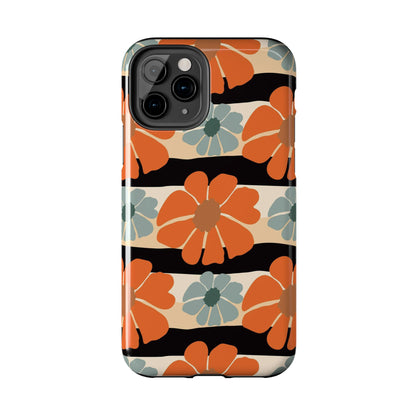 Retro groovy flowers seamless pattern Tough Phone Cases