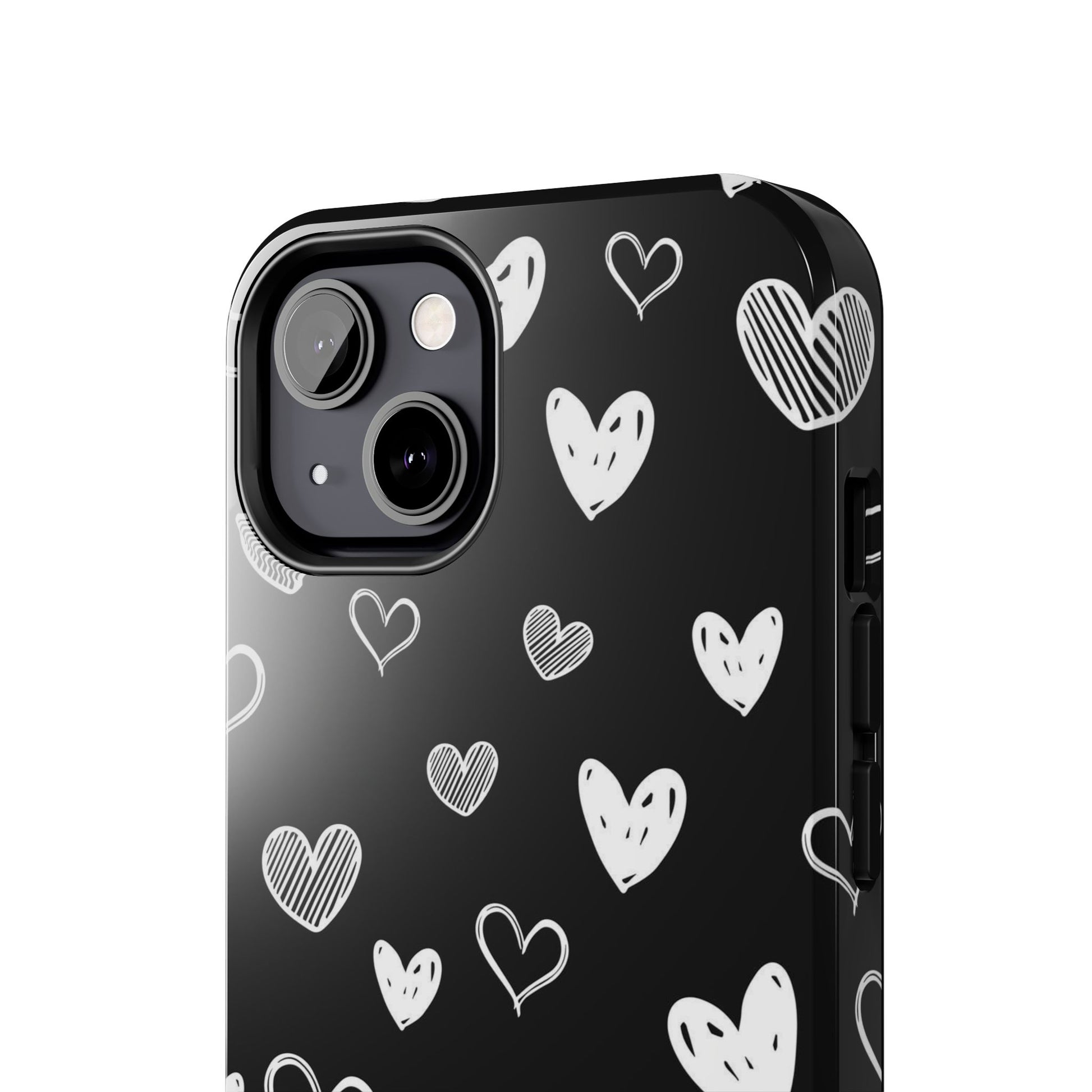 Heart doodles seamless pattern Tough Phone Cases