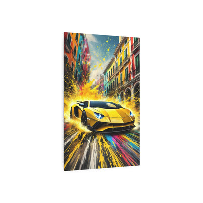 Lamborghini: The Thrill of Vibrant Velocity Metal Art Sign