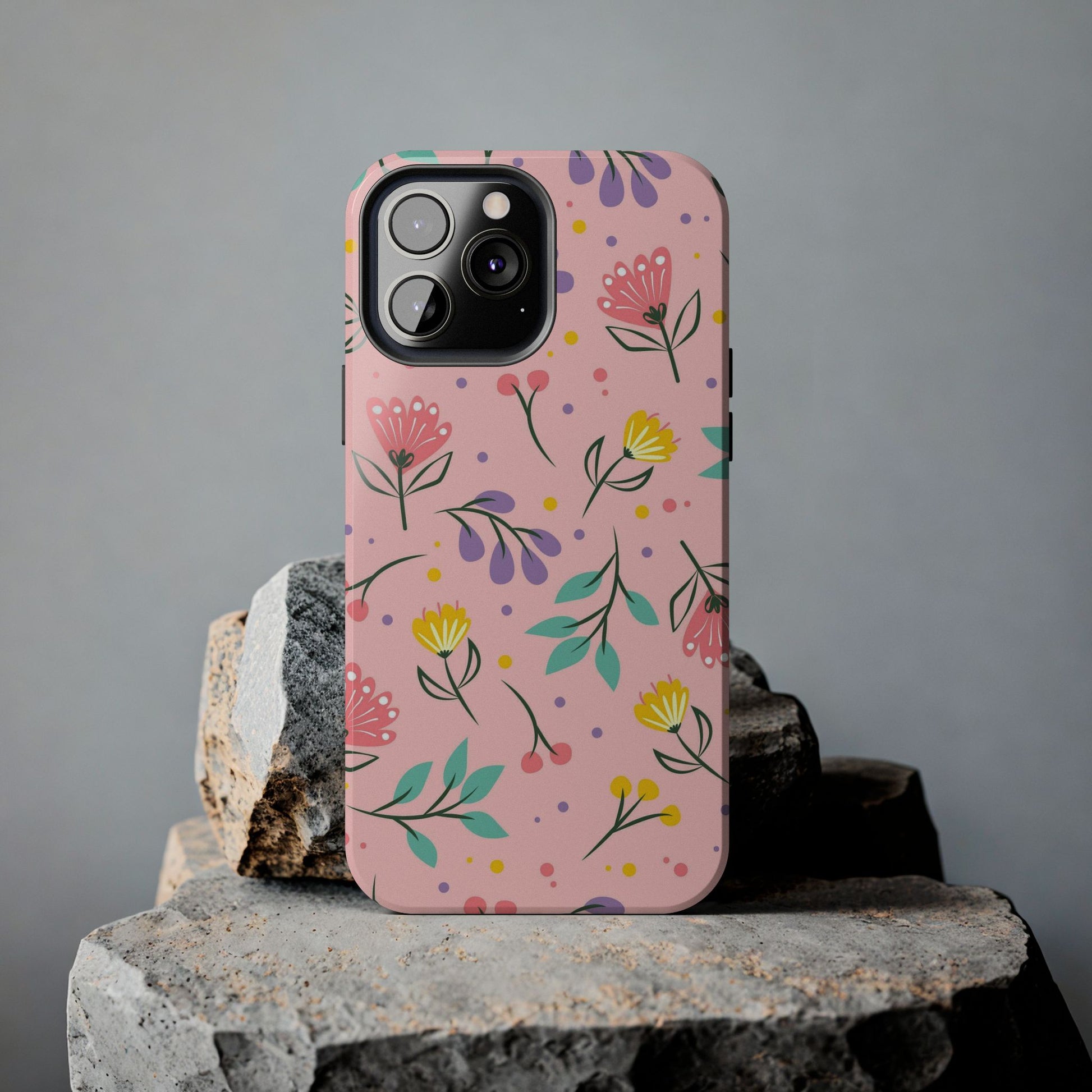 beautiful seamless handrawn floral Tough Phone Cases