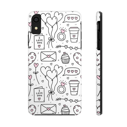 Cute seamless pattern for Valentine's Day with hearts Tough Phone Cases iPhone XR