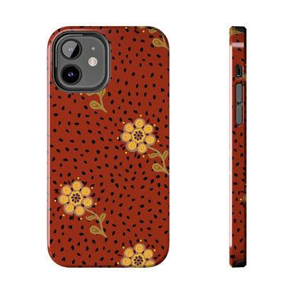 Abstract ethnic flower seamless pattern Tough Phone Cases iPhone 12