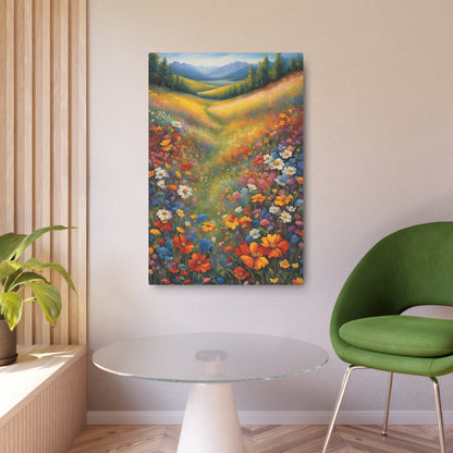 Valley of Eternal Blossoms: A Symphony of Nature’s Palette Metal Art Sign