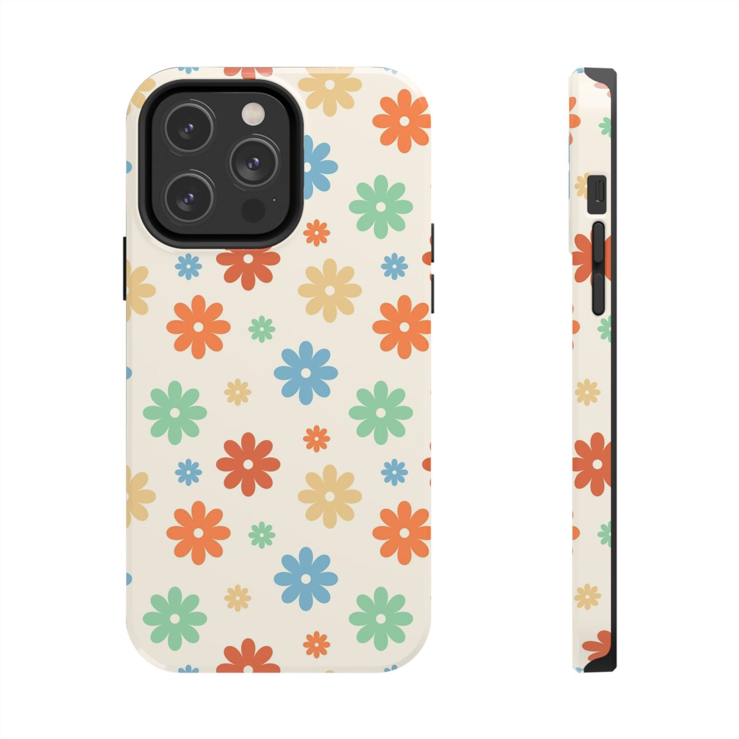 Retro groovy daisy seamless pattern Tough Phone Cases iPhone 14 Pro Max