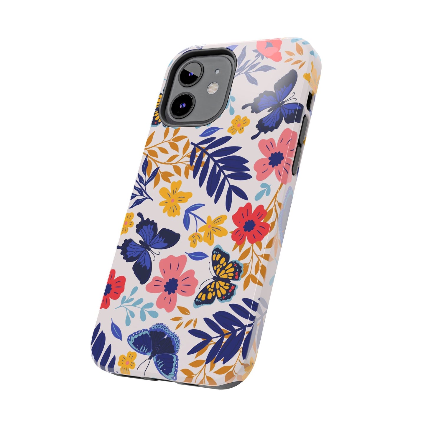 Seamless pattern with butterflies and flowers Tough Phone Cases