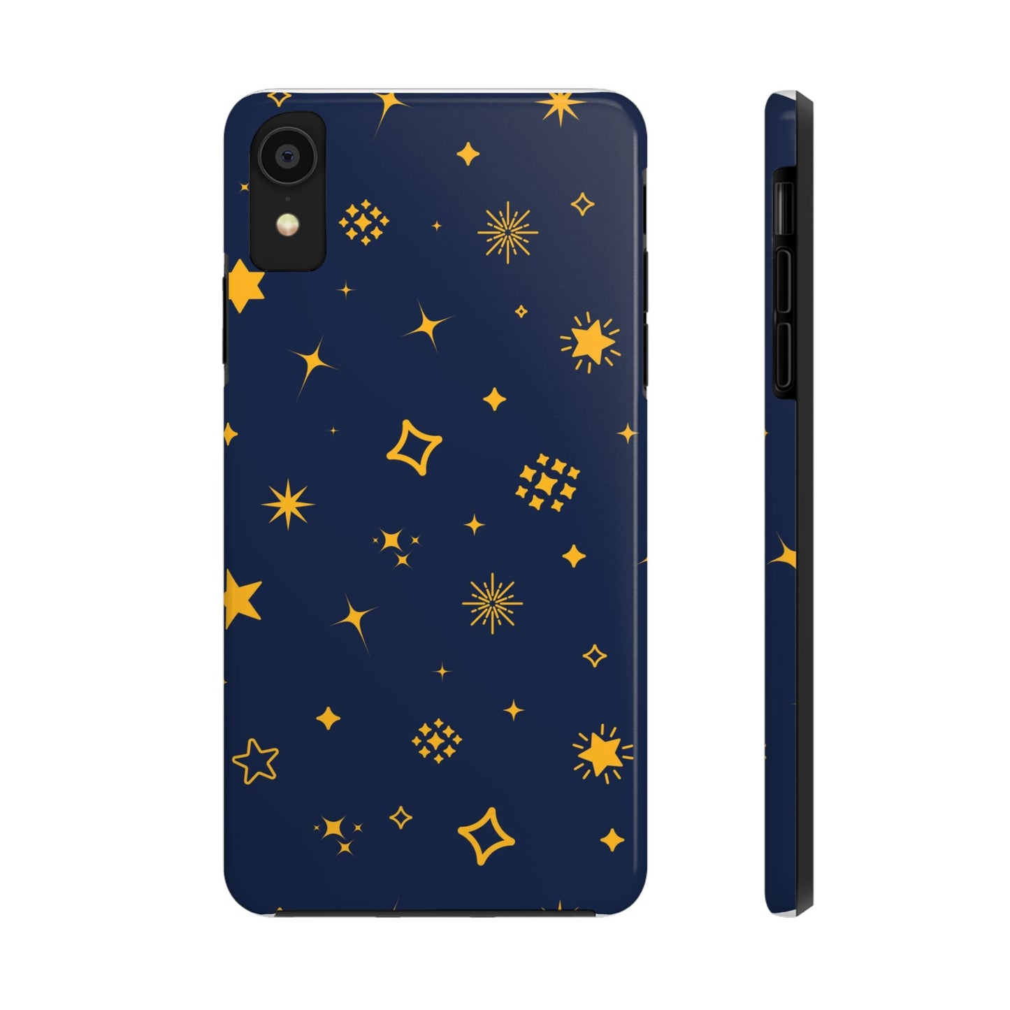 pattern on a blue Tough Phone Cases iPhone XR