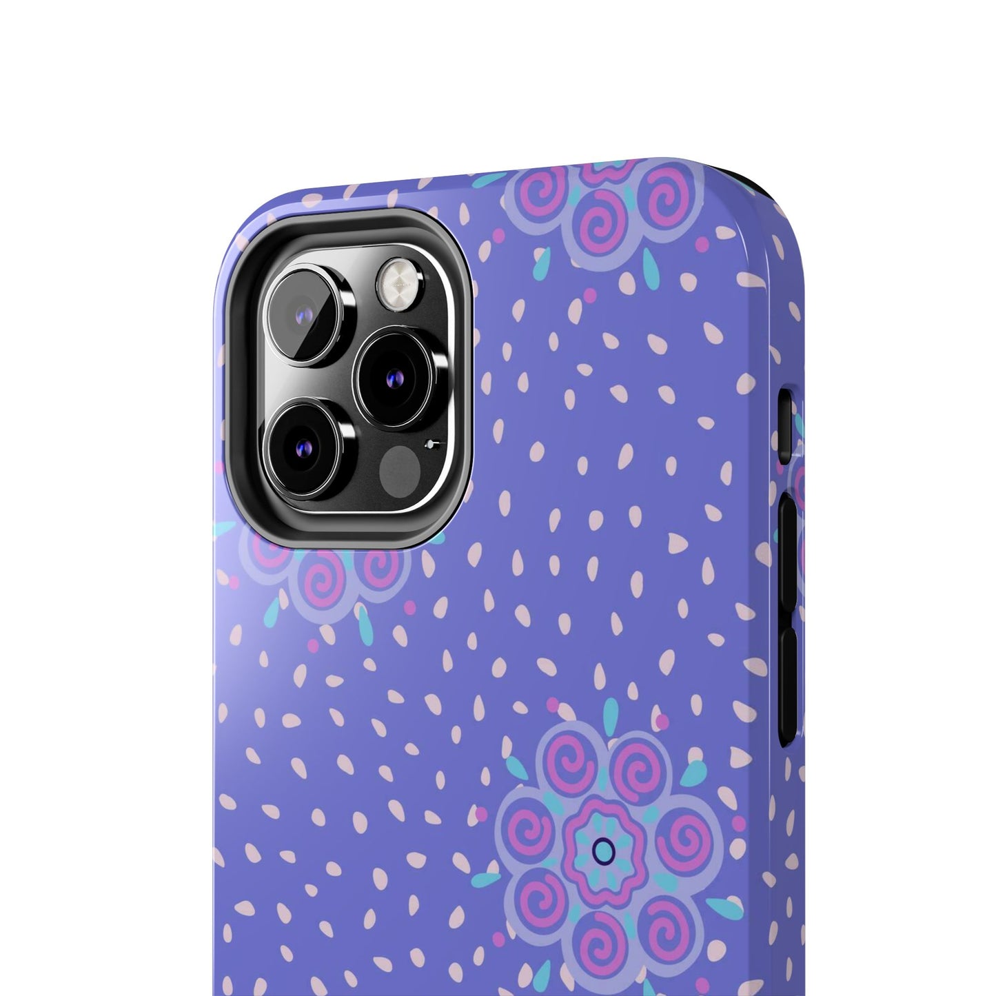 Abstract ethnic bud flower seamless pattern Tough Phone Cases