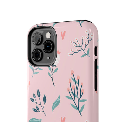 Floral seamless pattern. Garden flowers branches Tough Phone Cases