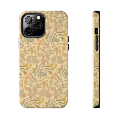 Boho Plants Leafs Pattern Tough Phone Cases iPhone 13 Pro Max