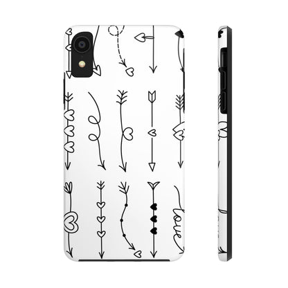 Set of cute doodle arrows for Valentine's Day Tough Phone Cases iPhone XR