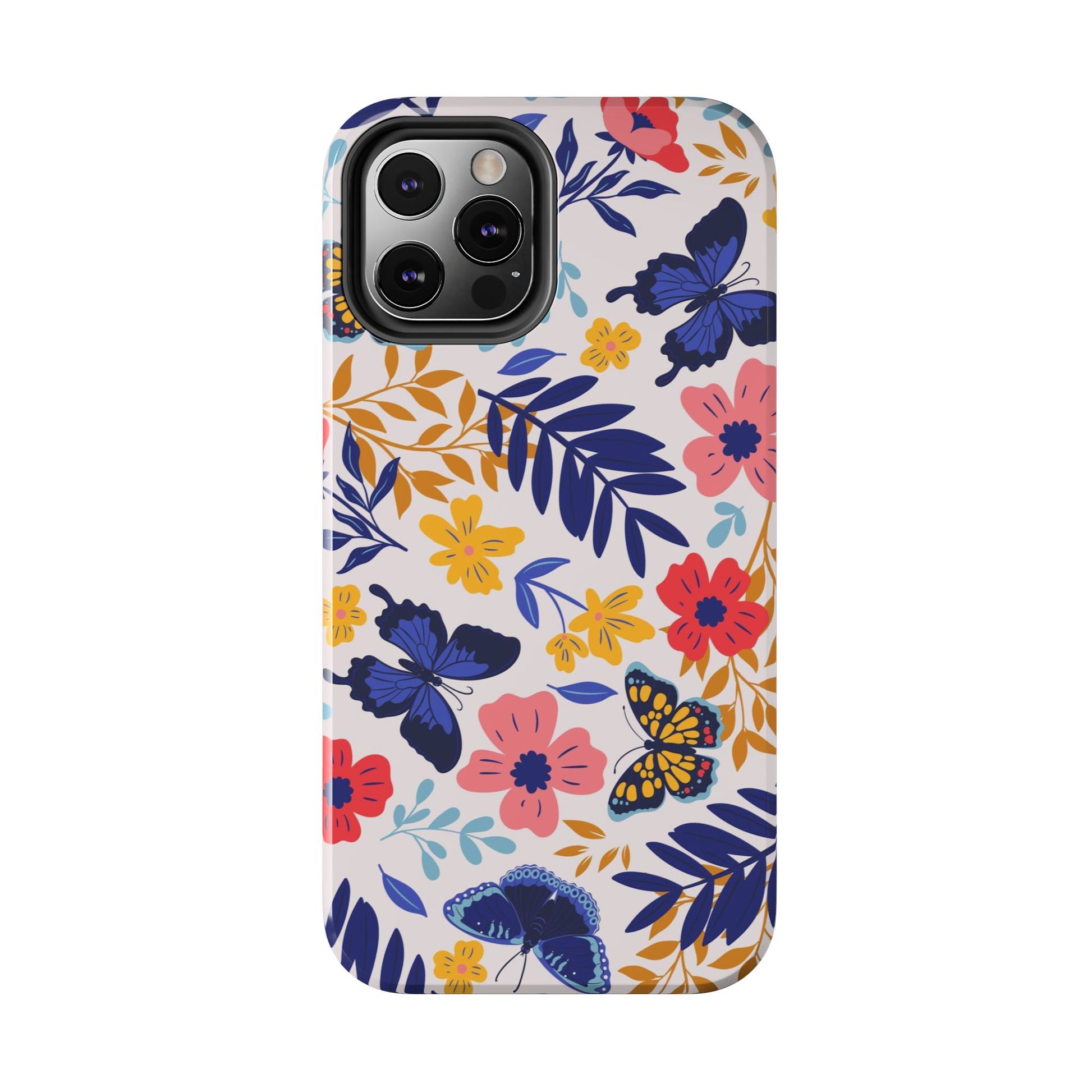 Seamless pattern with butterflies and flowers Tough Phone Cases