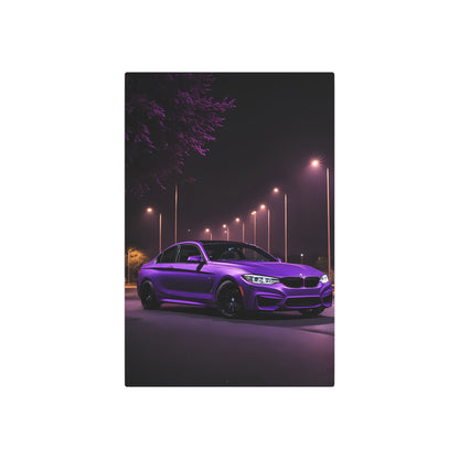 Purple super car bmw Metal Art Sign