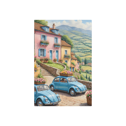 Floral Delivery in a Tuscan Village Metal Art Sign