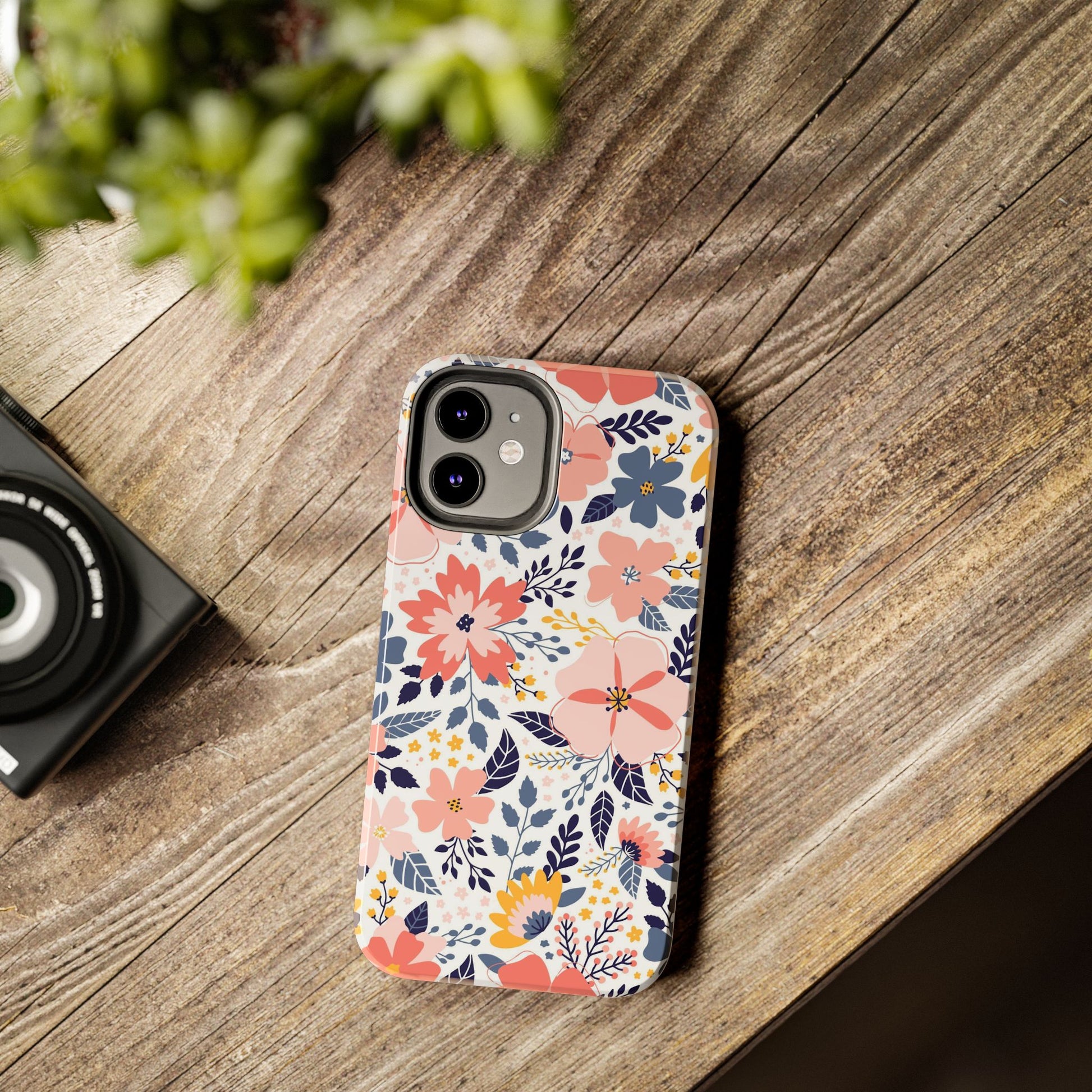 seamless pattern with abstract flowers Tough Phone Cases