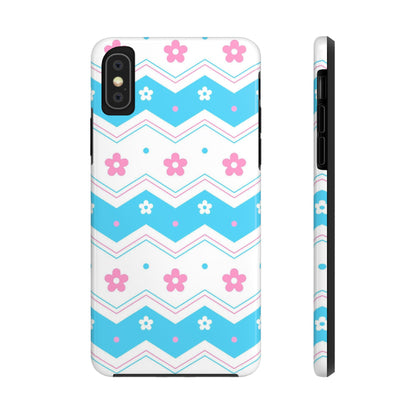 Rainbow Pink Blue Pastel Flower Tough Phone Cases iPhone XS