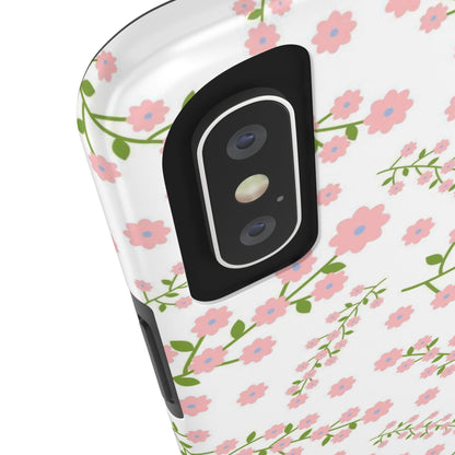 Seamless pattern green branches with blooming Tough Phone Cases