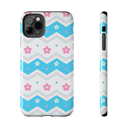 Rainbow Pink Blue Pastel Flower Tough Phone Cases iPhone 11 Pro Max