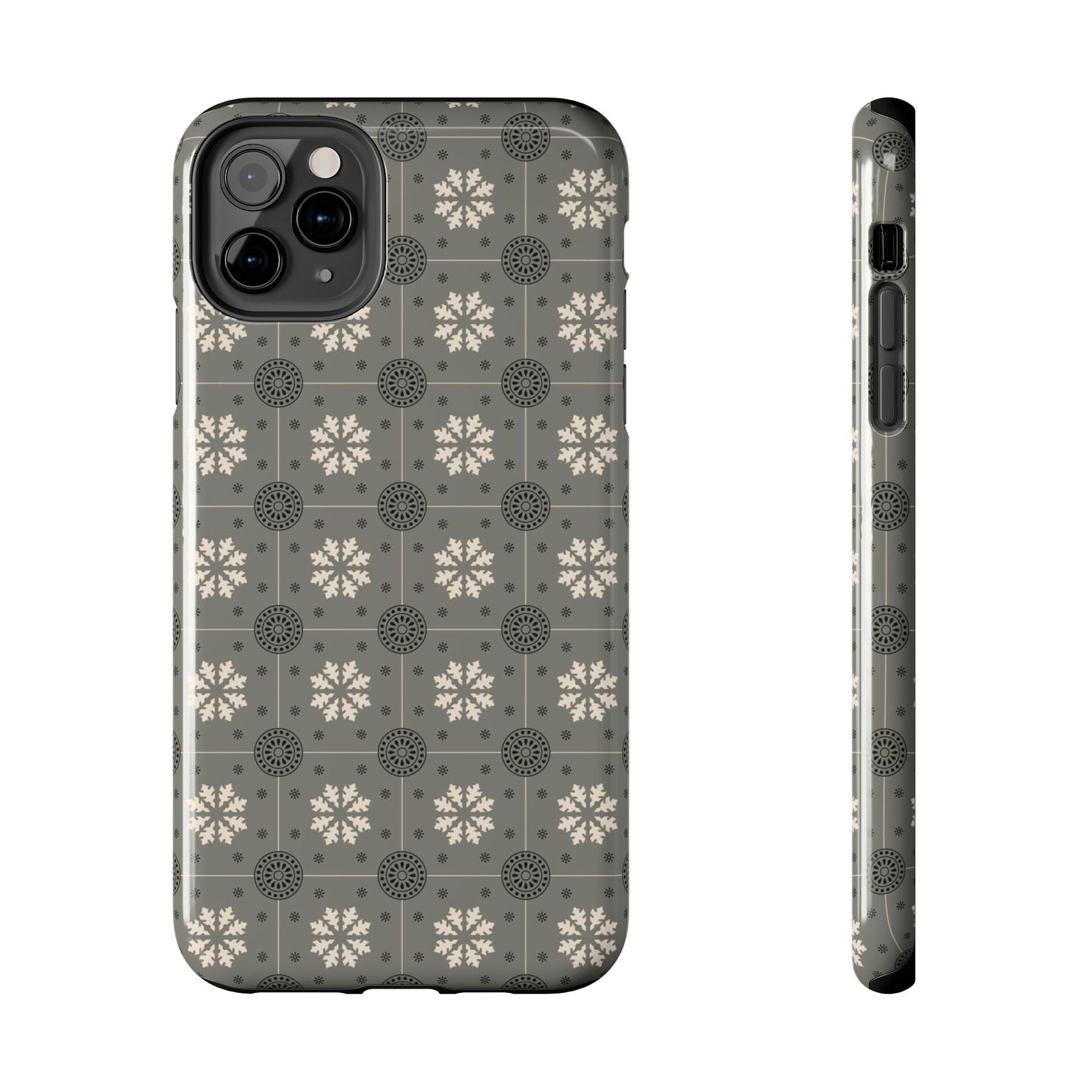 Grey Mosaic Pattern Tough Phone Cases iPhone 11 Pro Max