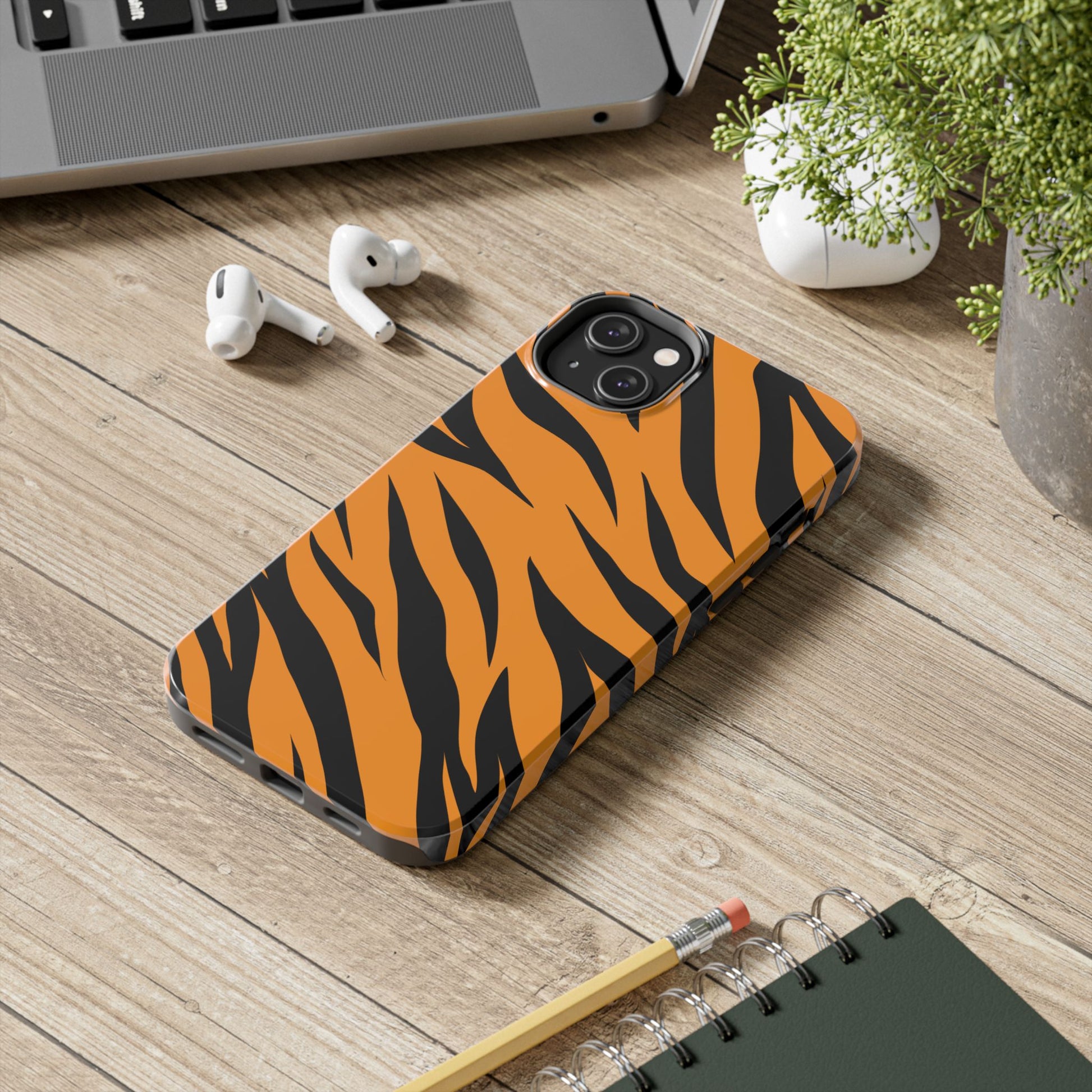 Tiger Texture Tough Phone Cases