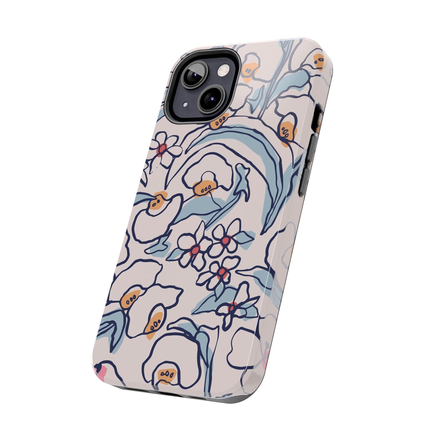 hand-drawn flower sketch Tough Phone Cases