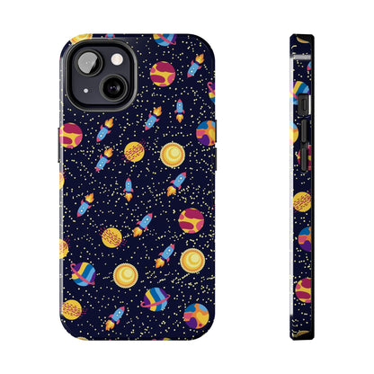 Seamless space pattern. Planets, rockets Tough Phone Cases iPhone 13