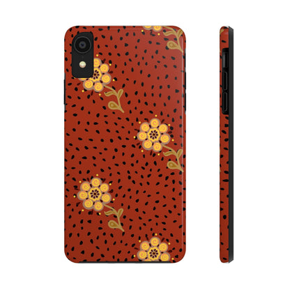 Abstract ethnic flower seamless pattern Tough Phone Cases iPhone XR