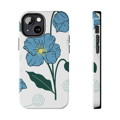 Hand drawn Blue Flower abstract Tough Phone Cases iPhone 13 Mini