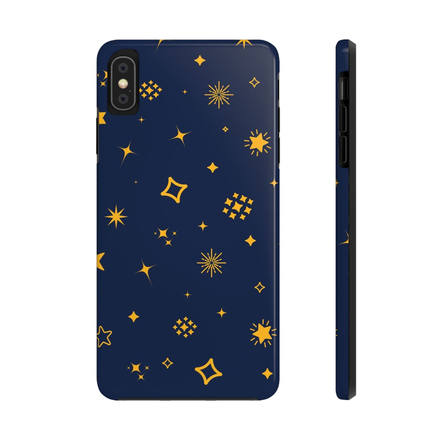 pattern on a blue Tough Phone Cases iPhone XS MAX